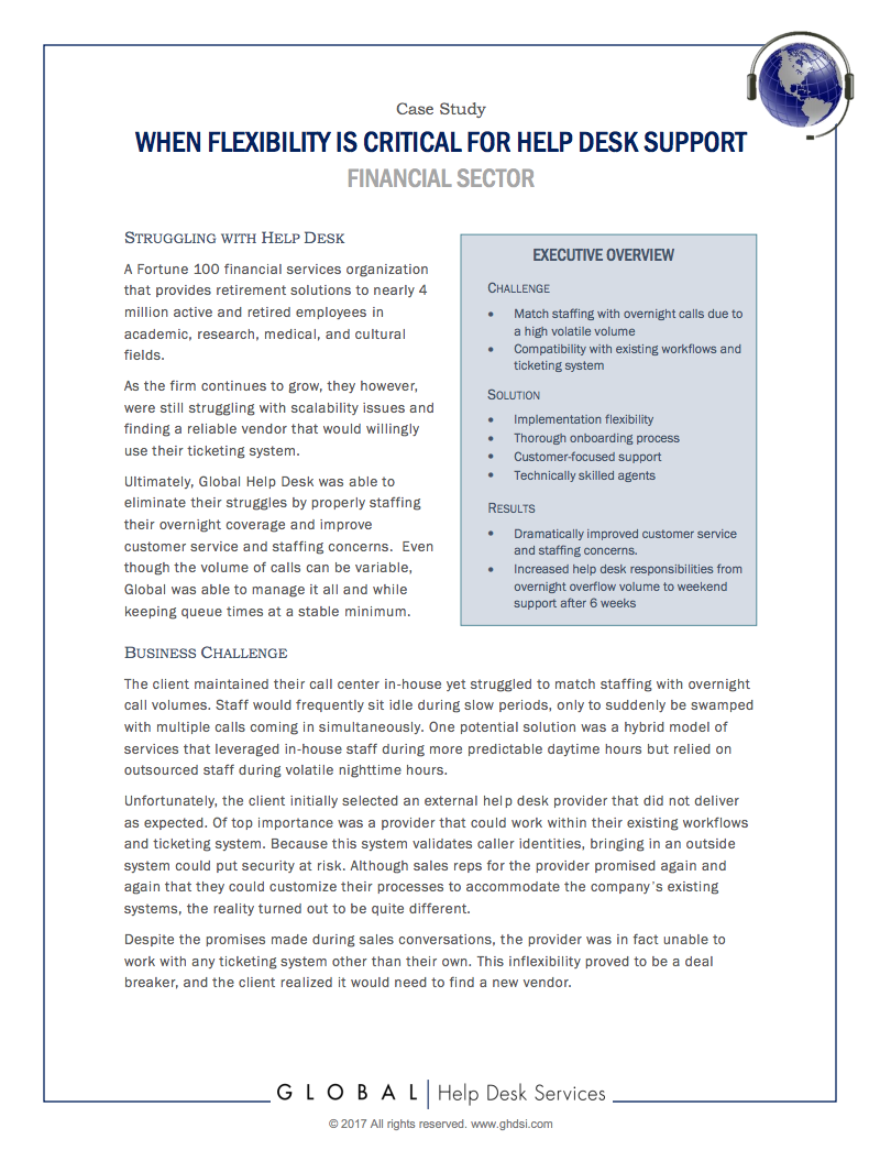 Financial case study format picture