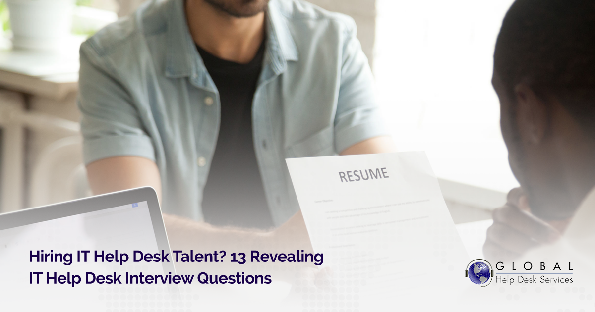 man with resume in hands interviewing another man. At the botton, blog title
